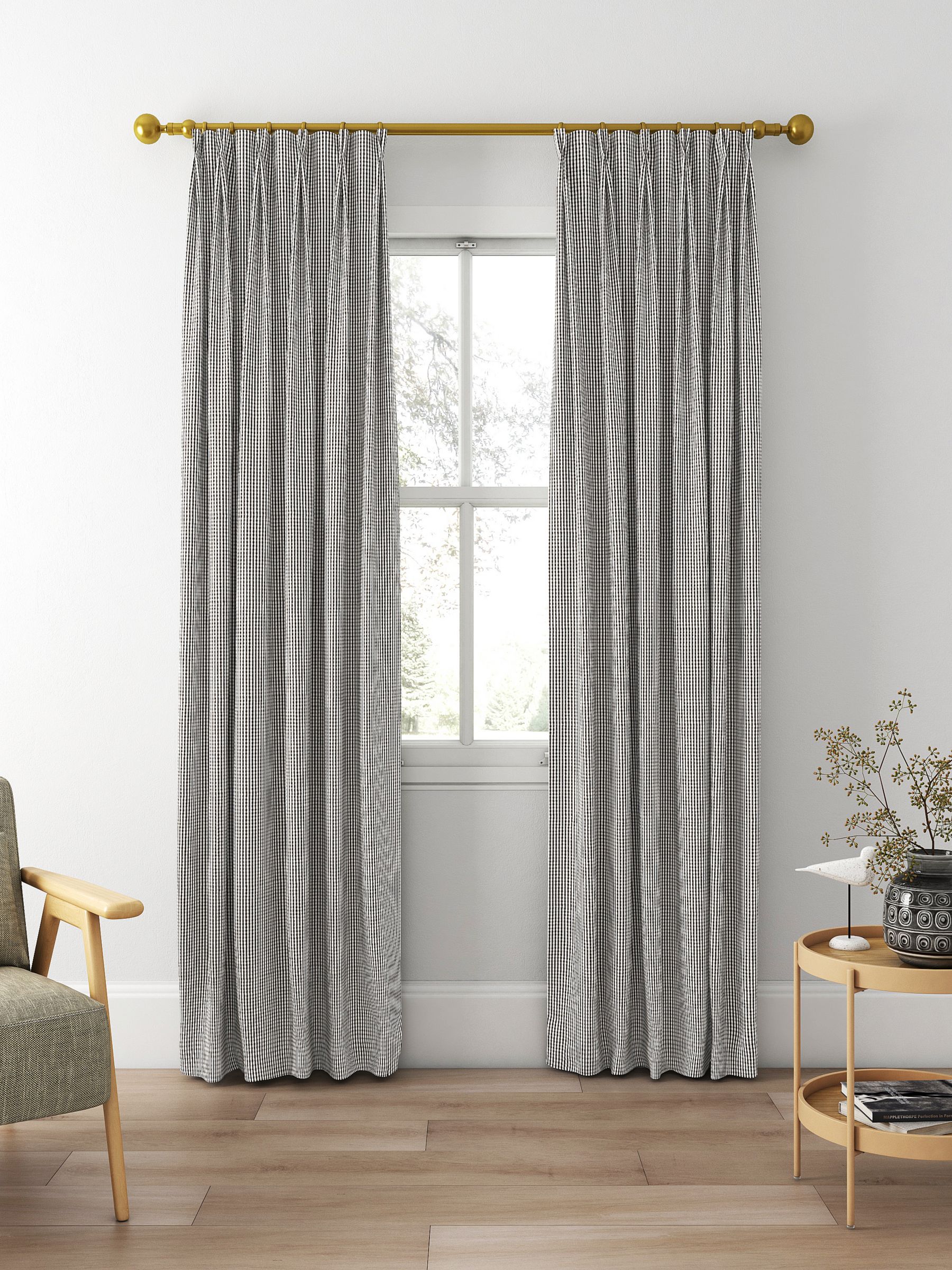 Clarke & Clarke Windsor Made to Measure Curtains, Charcoal