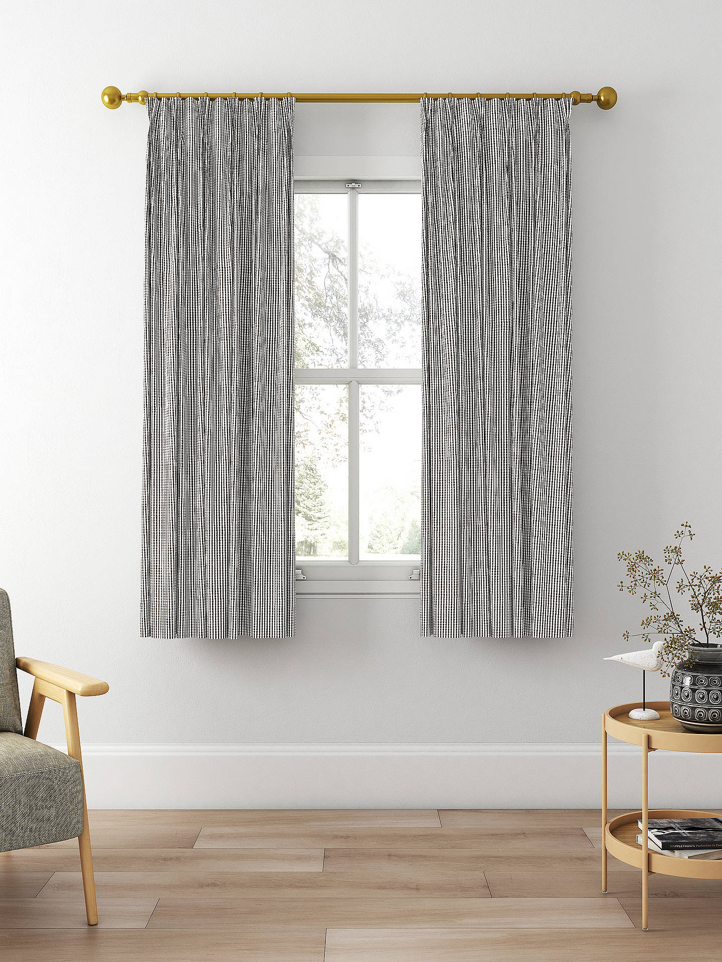Clarke & Clarke Windsor Made to Measure Curtains, Charcoal