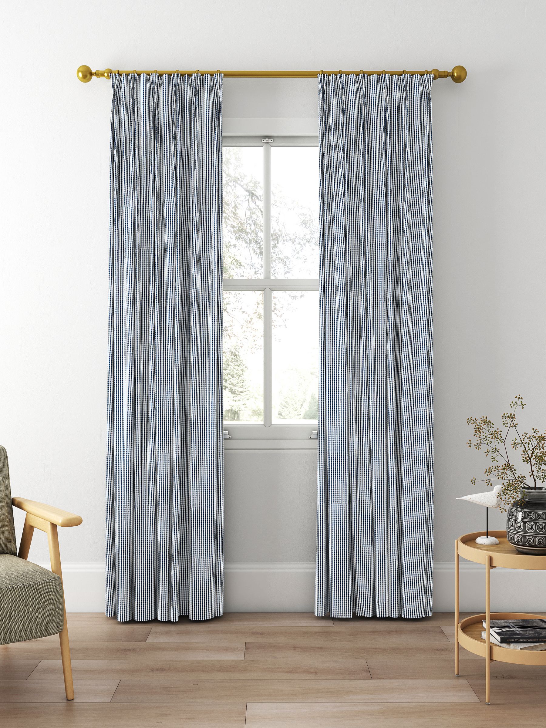 Clarke & Clarke Windsor Made to Measure Curtains, Navy