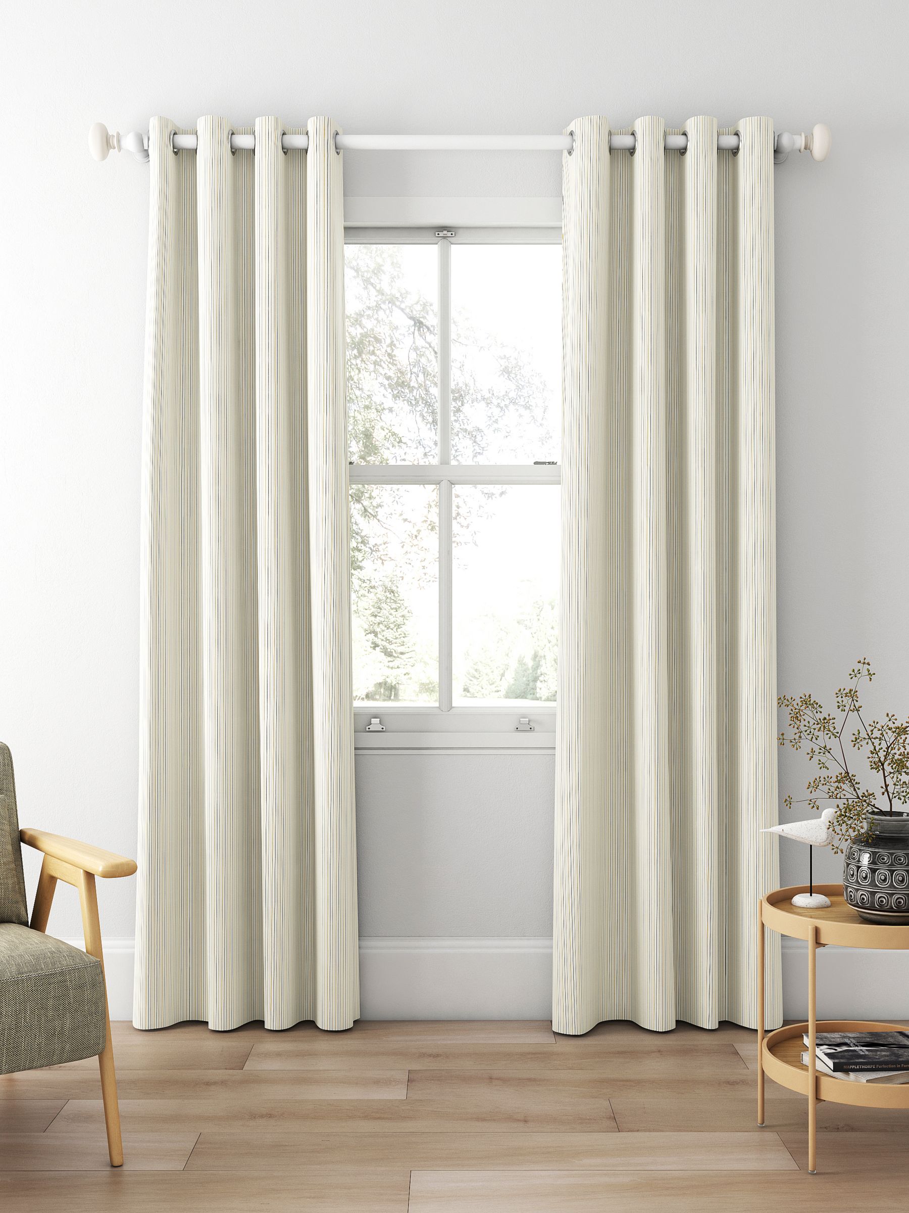 Clarke & Clarke Maryland Made to Measure Curtains, Ochre/Charcoal
