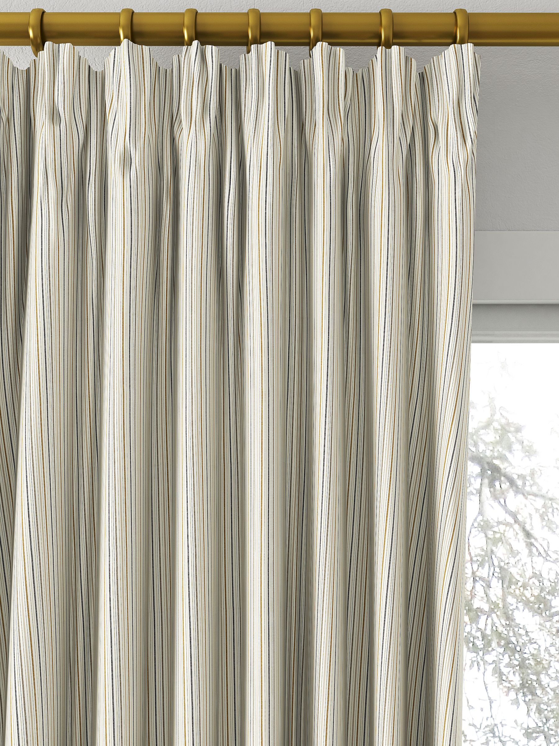 Clarke & Clarke Maryland Made to Measure Curtains, Ochre/Charcoal