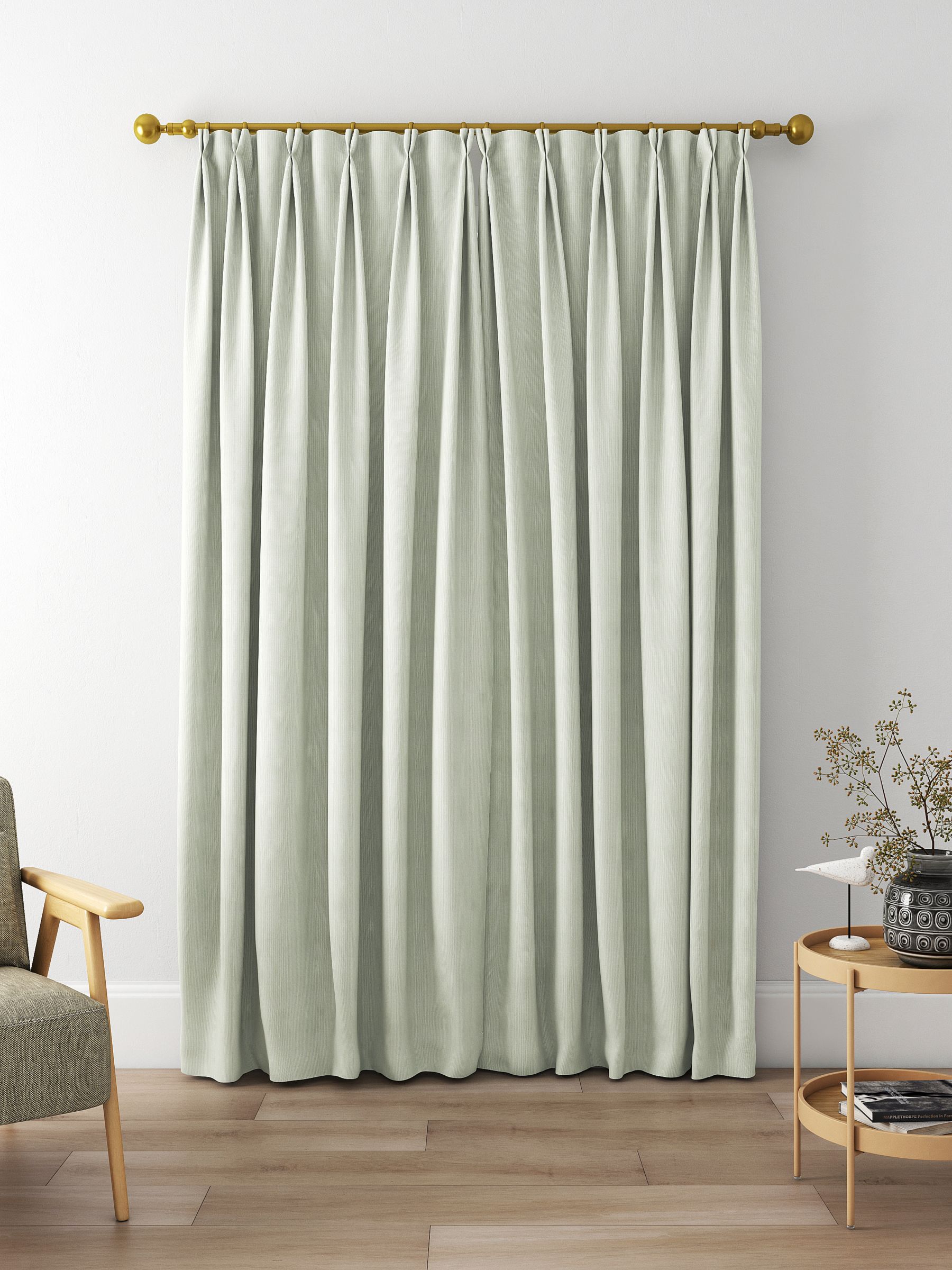 Clarke & Clarke Spencer Made to Measure Curtains, Sage