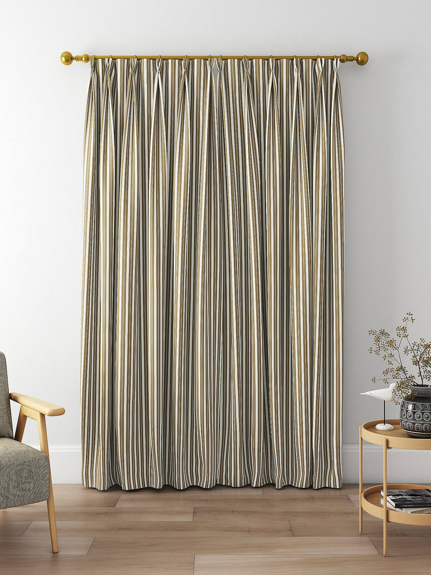 Clarke & Clarke Belgravia Made to Measure Curtains, Charcoal/Linen