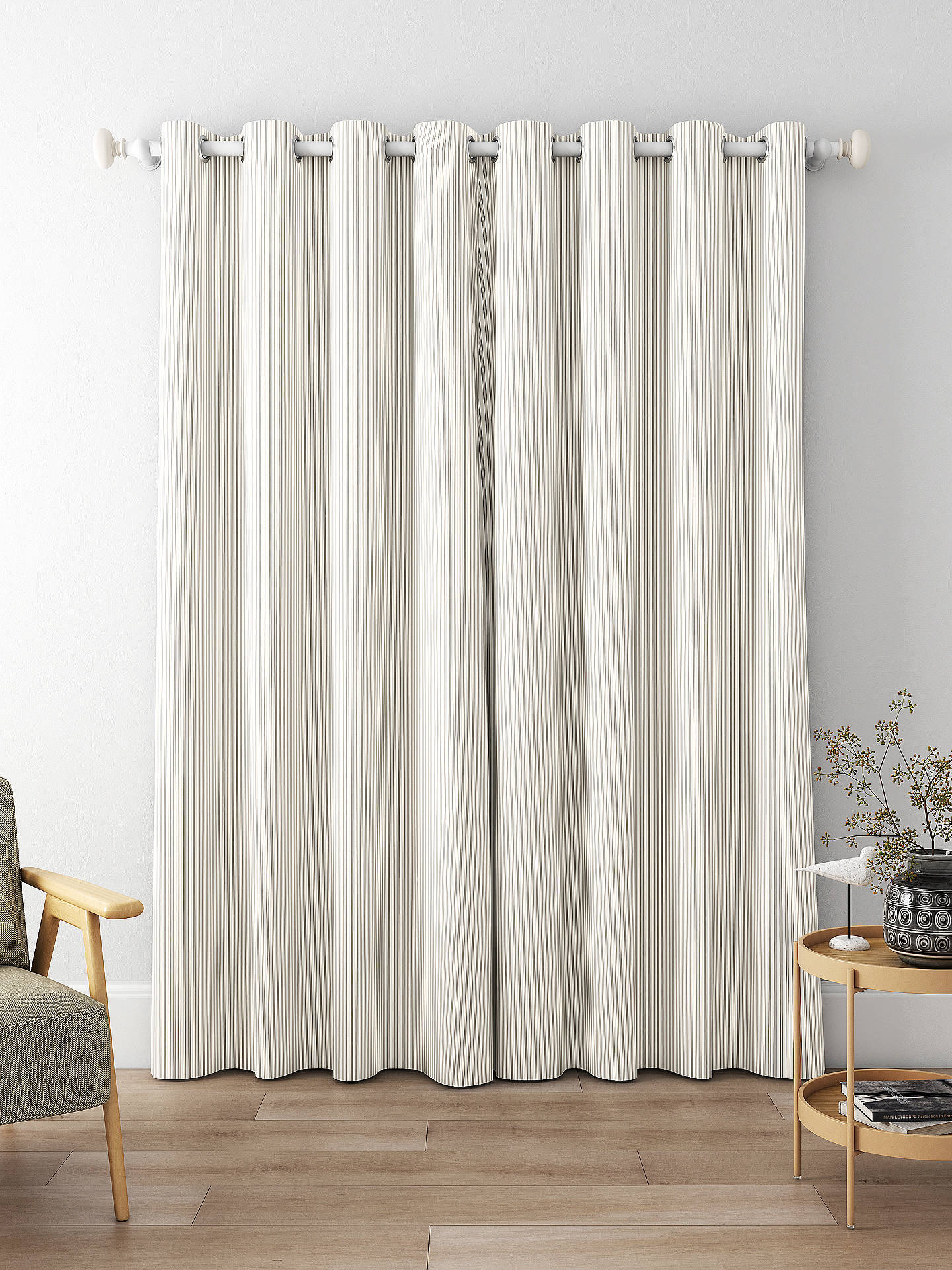 Clarke & Clarke Edison Made to Measure Curtains, Charcoal/Natural