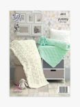 King Cole Yummy Baby Blanket Knitting Pattern, 4822