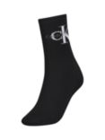 Calvin Klein Ribbed Logo Socks, Black