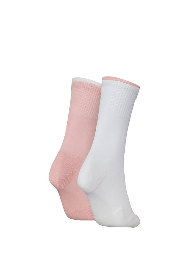 Calvin Klein Logo Socks, Pack of 2, Rose Pink/White