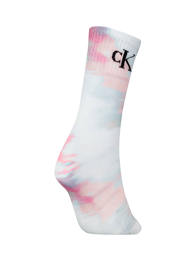 Calvin Klein Flow Tie Dye Effect Socks, Pink Multi