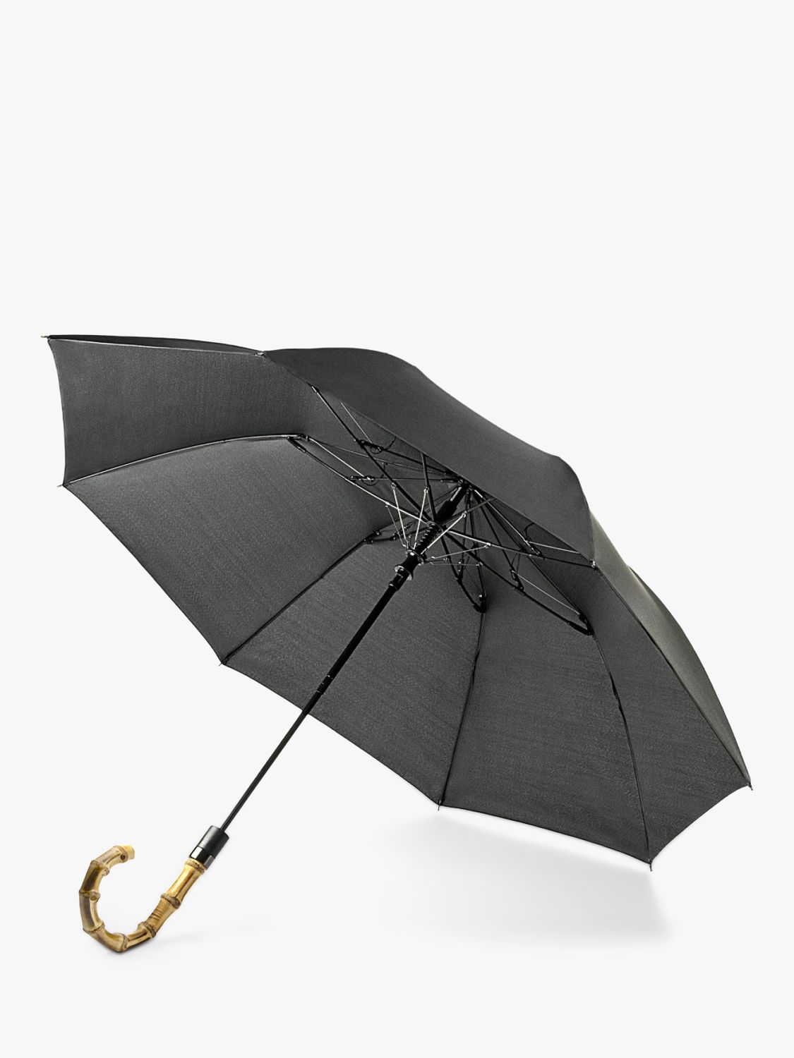 Fulton Portobello Automatic Extra Large Umbrella with Bamboo Handle, Black