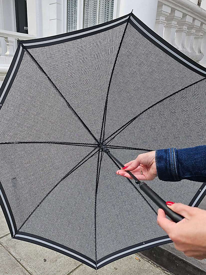 Buy Fulton Riva Stripe Walking Umbrella, Grey Online at johnlewis.com