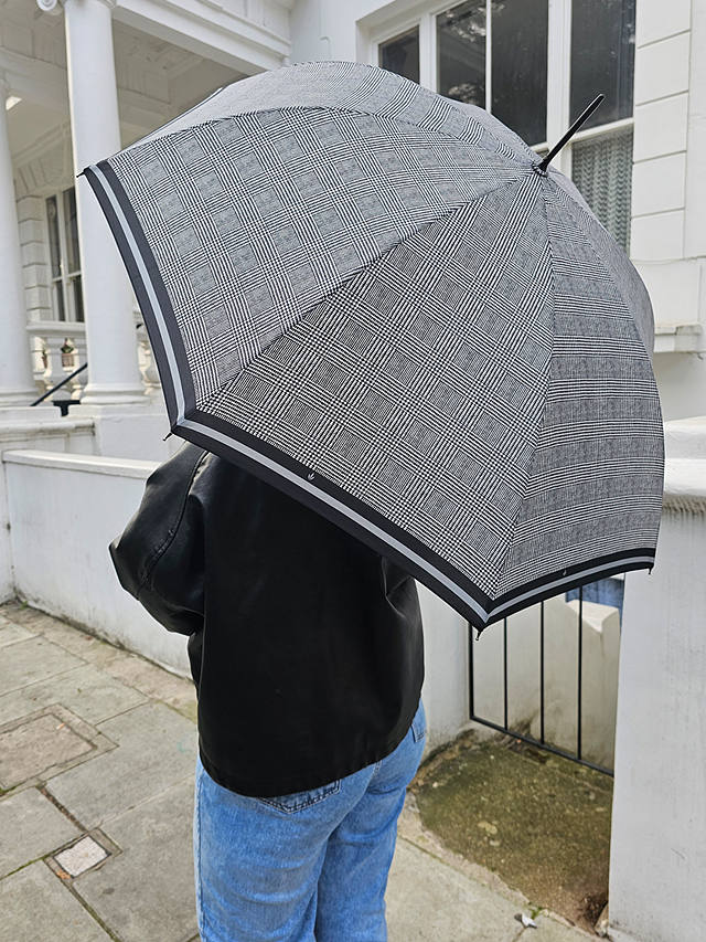 Fulton Riva Stripe Walking Umbrella, Grey
