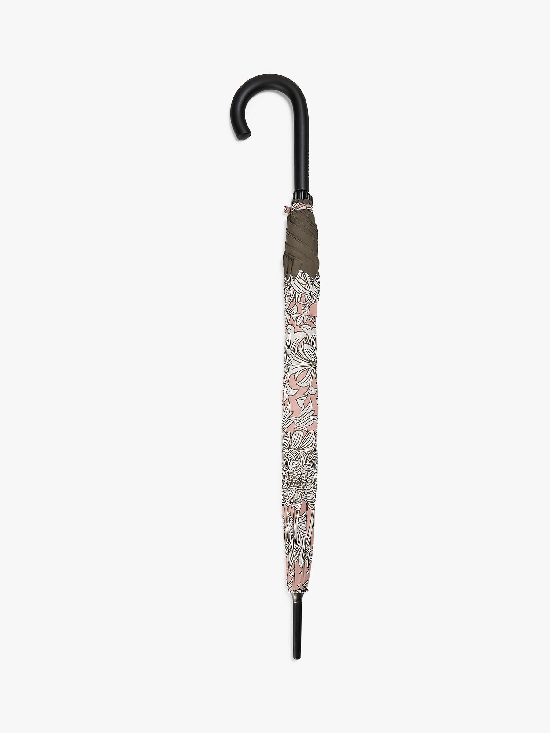 Buy Morris & Co. by Fulton Floral Large Walking Umbrella, Cochineal Pink Online at johnlewis.com