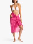 Seafolly Cotton Tassel Sarong, Fuchsia Rose