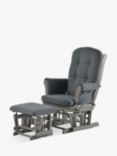 Kub Kielder Glider Nursing Chair and Footstool, Charcoal/Grey Frame