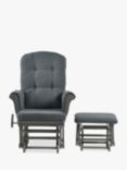 Kub Kielder Glider Nursing Chair and Footstool, Charcoal/Grey Frame
