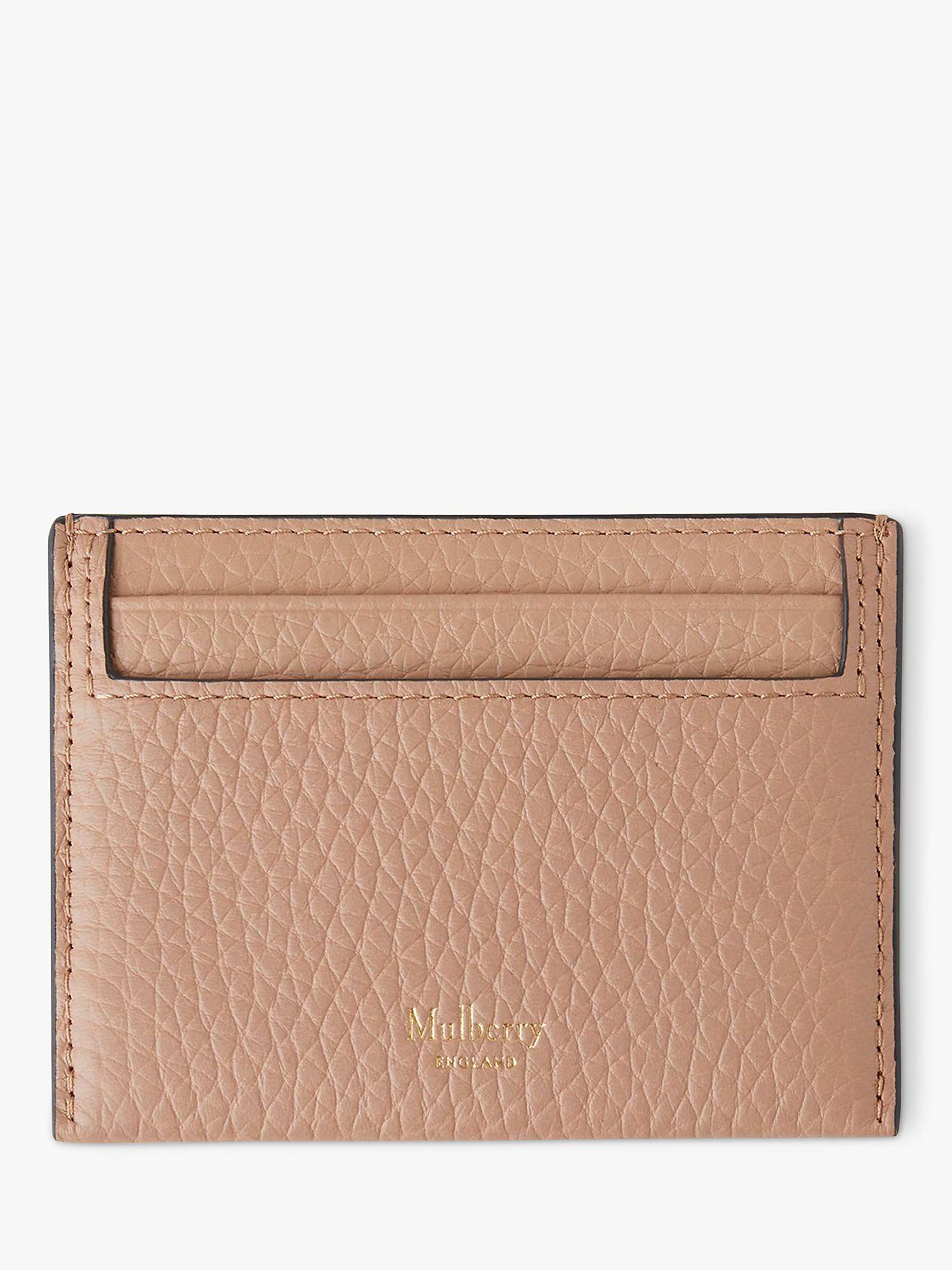 Buy Mulberry Heavy Grain Leather Credit Card Slip, Light Salmon Online at johnlewis.com