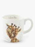 Wrendale Designs 'I Love You' Giraffe Fine Bone China Mug, 400ml, Multi