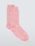 John Lewis Cotton Silk Blend Ankle Socks, Rose