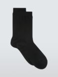 John Lewis Cotton Cashmere Blend Ankle Socks, Black