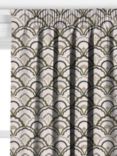 John Lewis Astra Embroidery Made to Measure Curtains or Roman Blind, Dark Olive