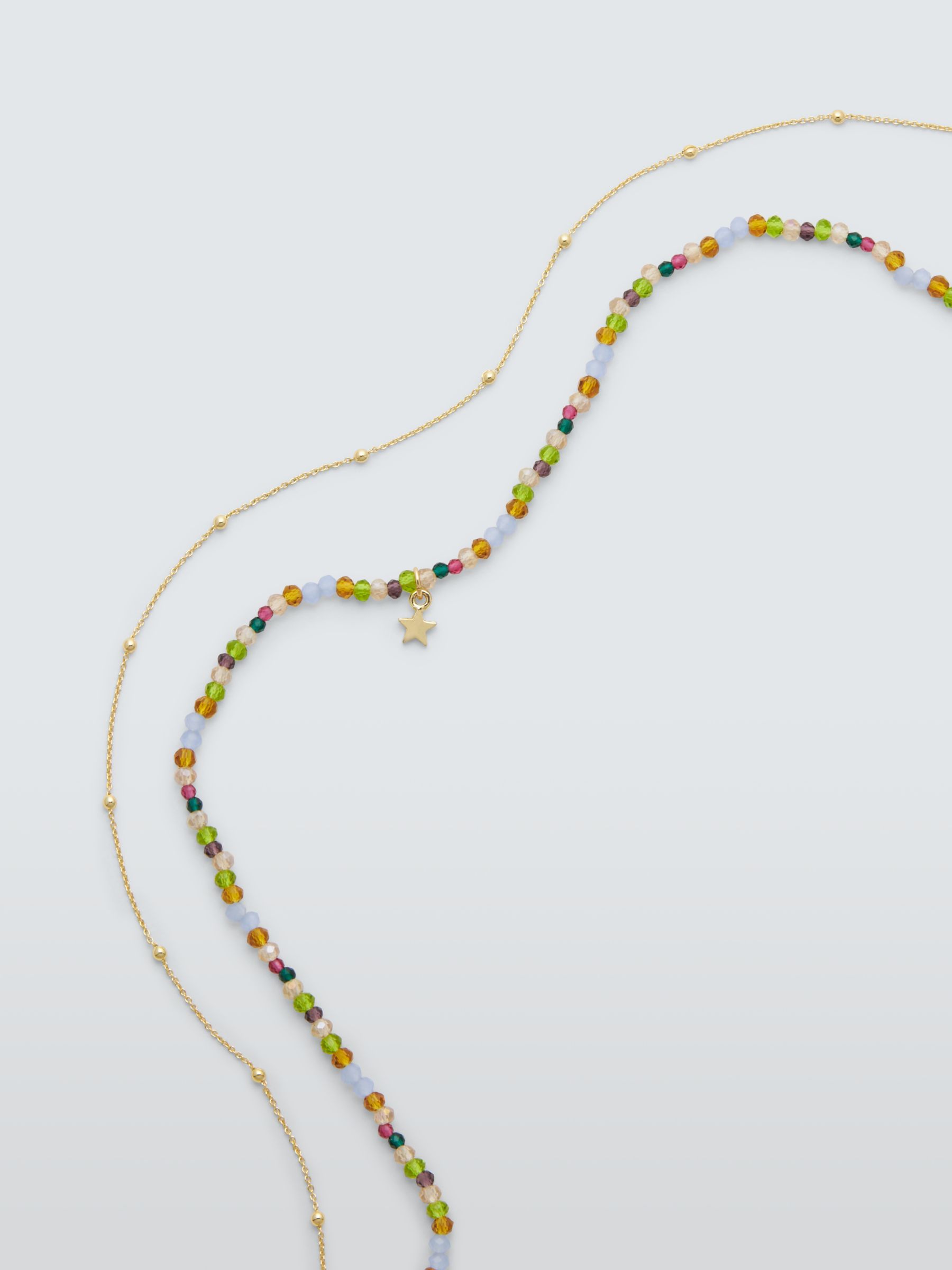 Buy John Lewis Bead and Chain Layered Necklace, Multi Online at johnlewis.com