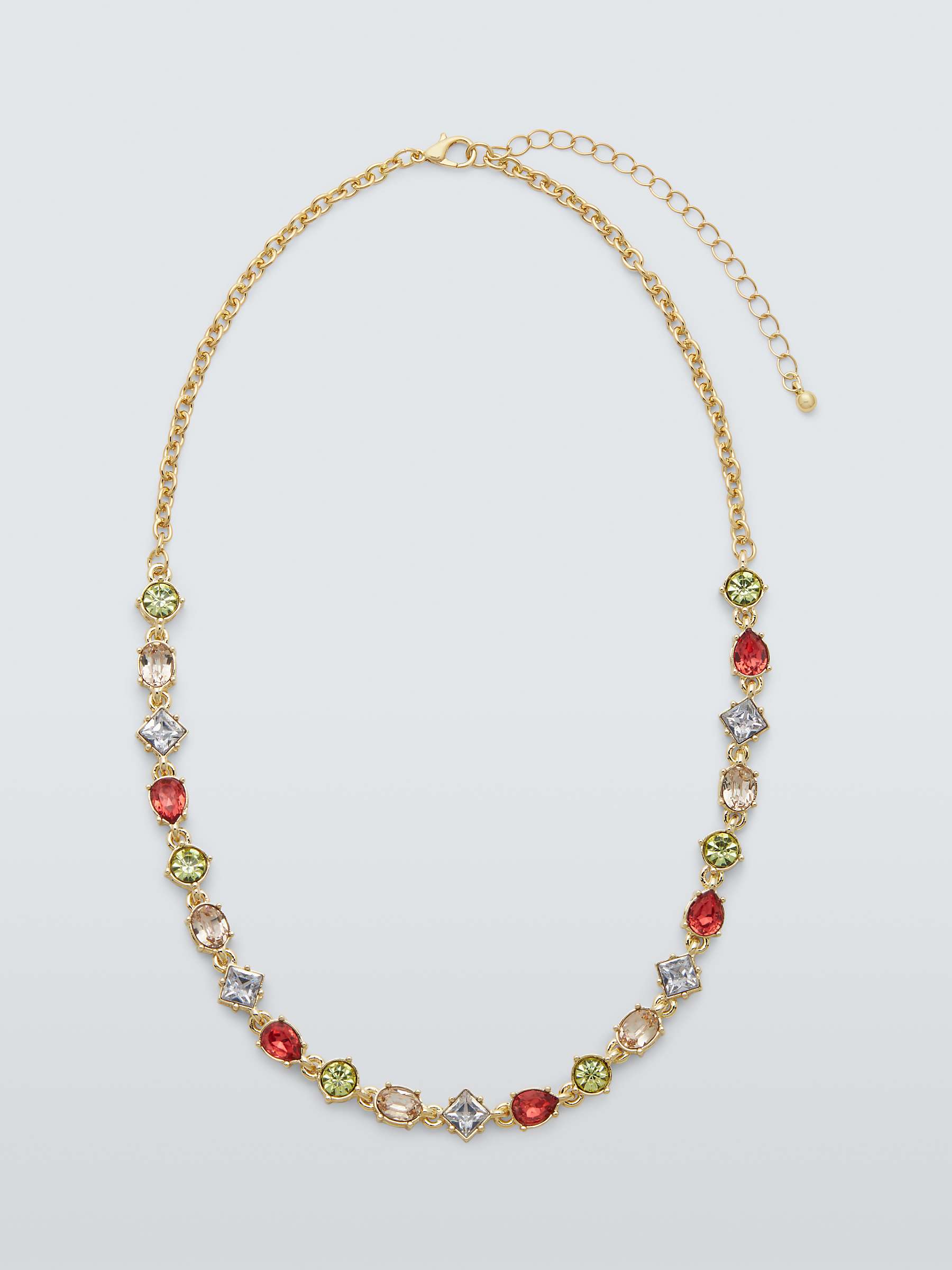 Buy John Lewis Mixed Shape Crystal Necklace, Multi Online at johnlewis.com