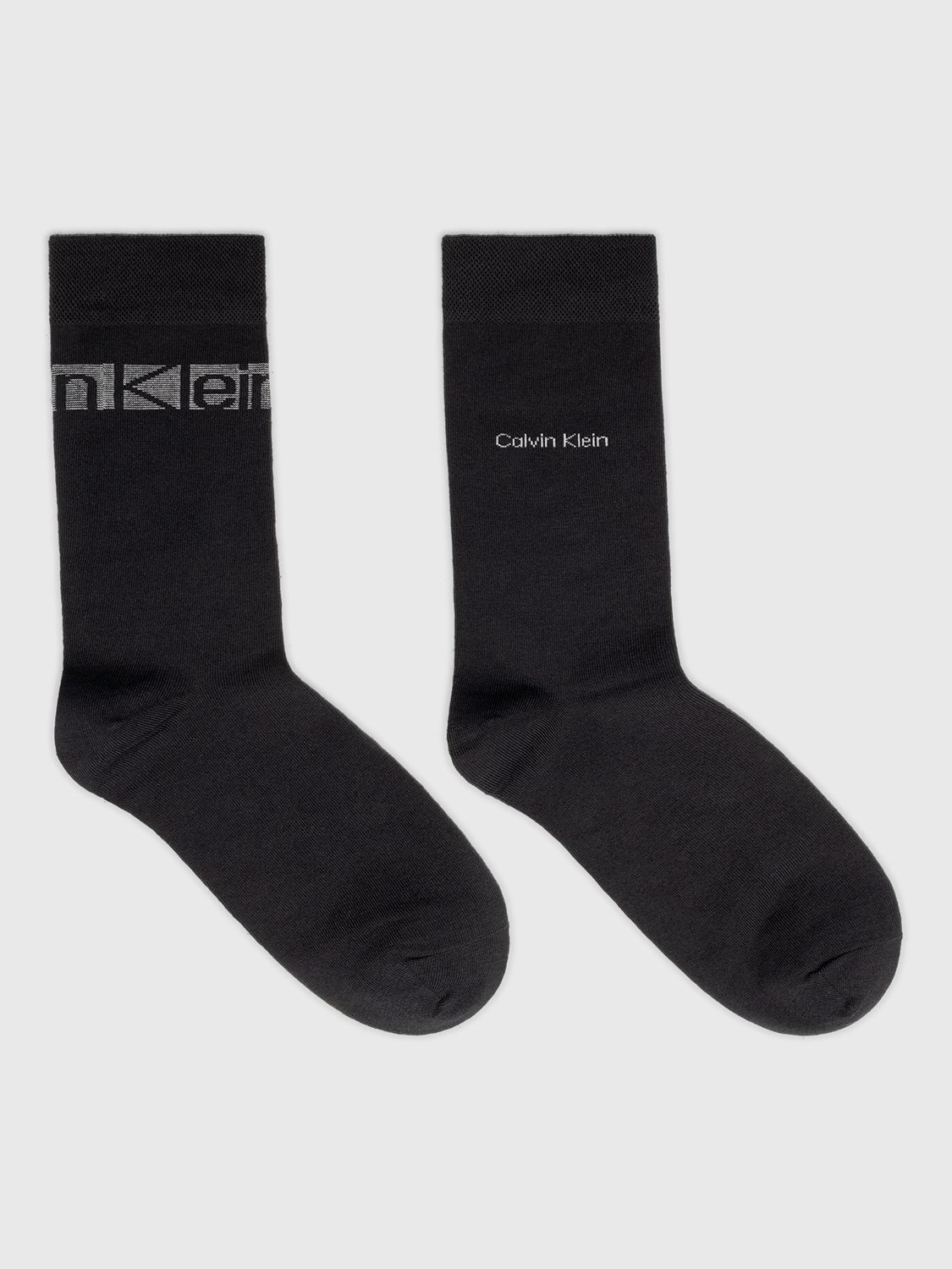 Buy Calvin Klein Logo Crew Socks, Pack of 2, Black Online at johnlewis.com