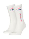 Calvin Klein Pride Crew Socks, Pack of 2, White/Multi