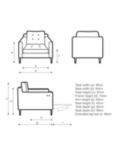 John Lewis Draper II Motion Armchair, Metal Leg