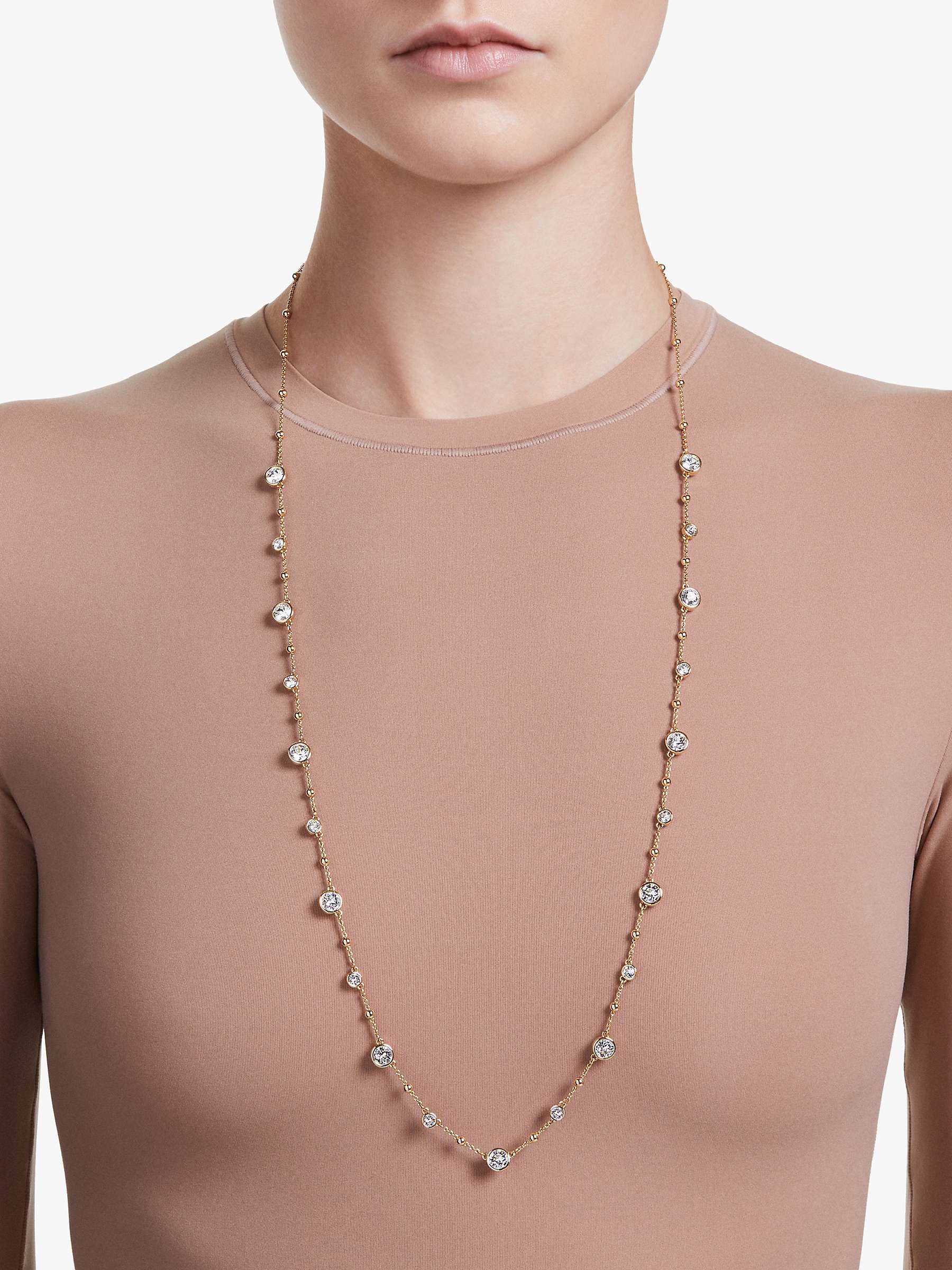 Buy Swarovski Imber Long Crystal Necklace, Gold Online at johnlewis.com