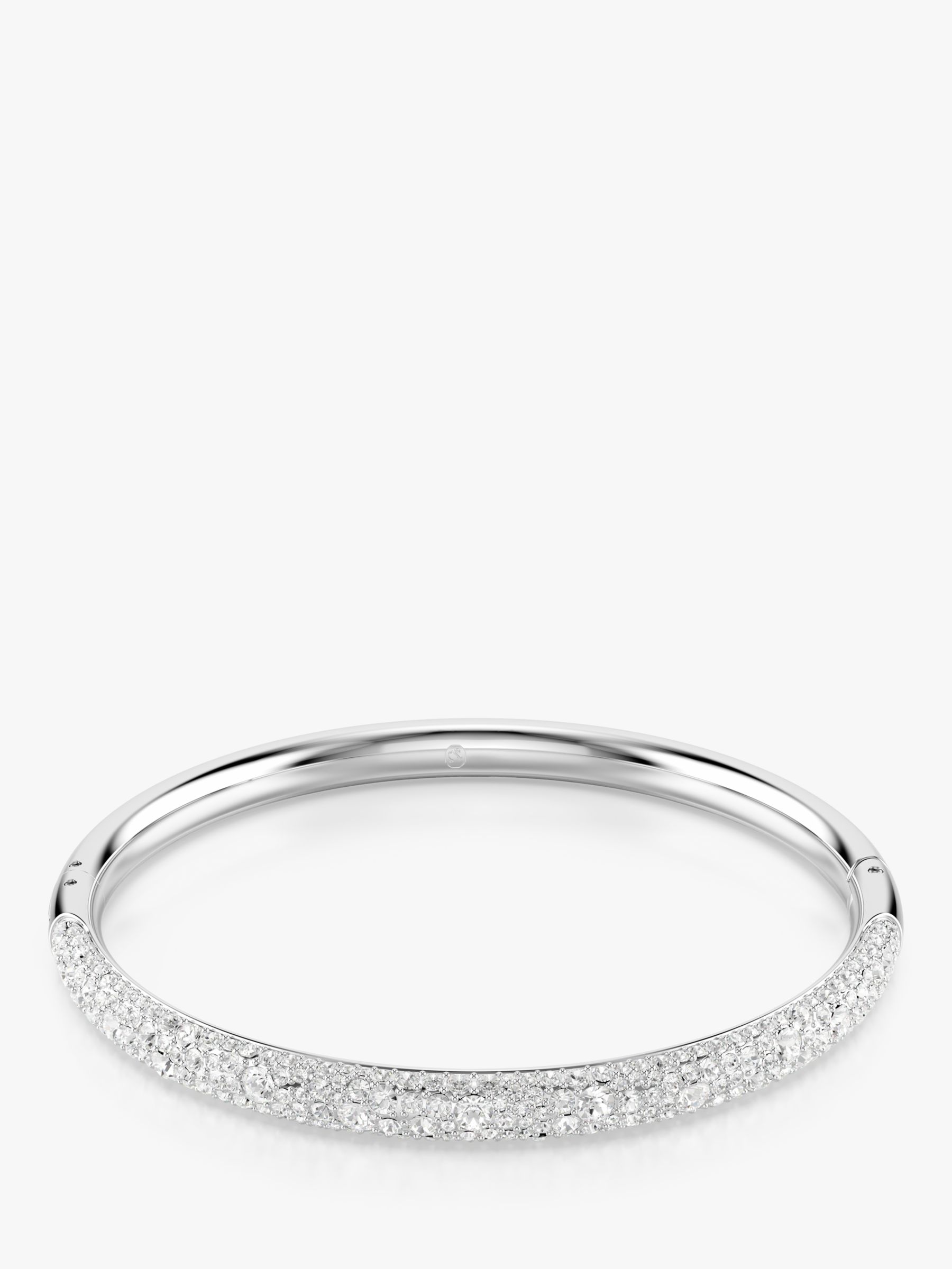 Swarovski Meteora Pavé Crystal Bangle, Silver at John Lewis & Partners