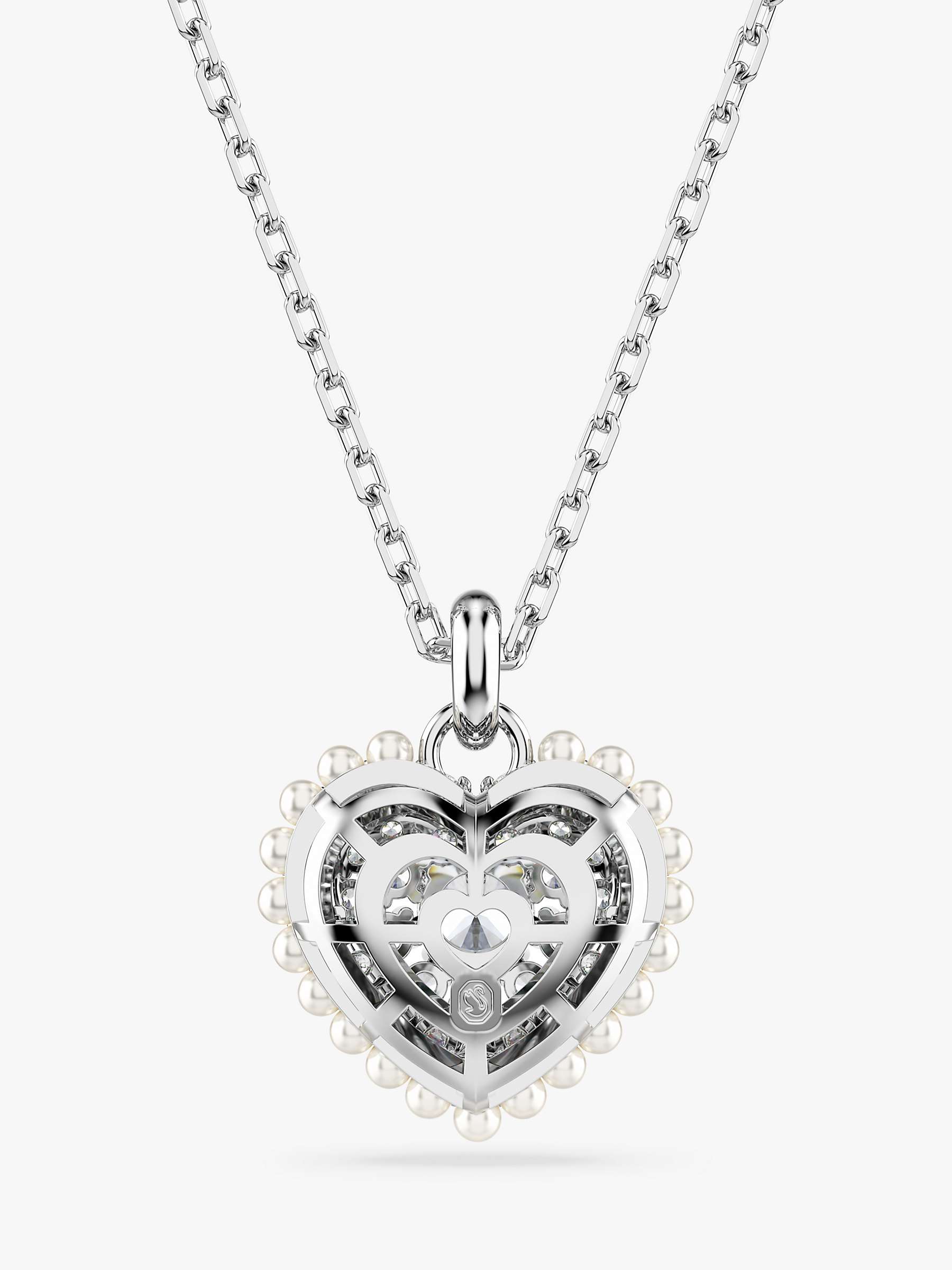 Buy Swarovski Hyperbola Crystal Heart Pendant, Silver Online at johnlewis.com