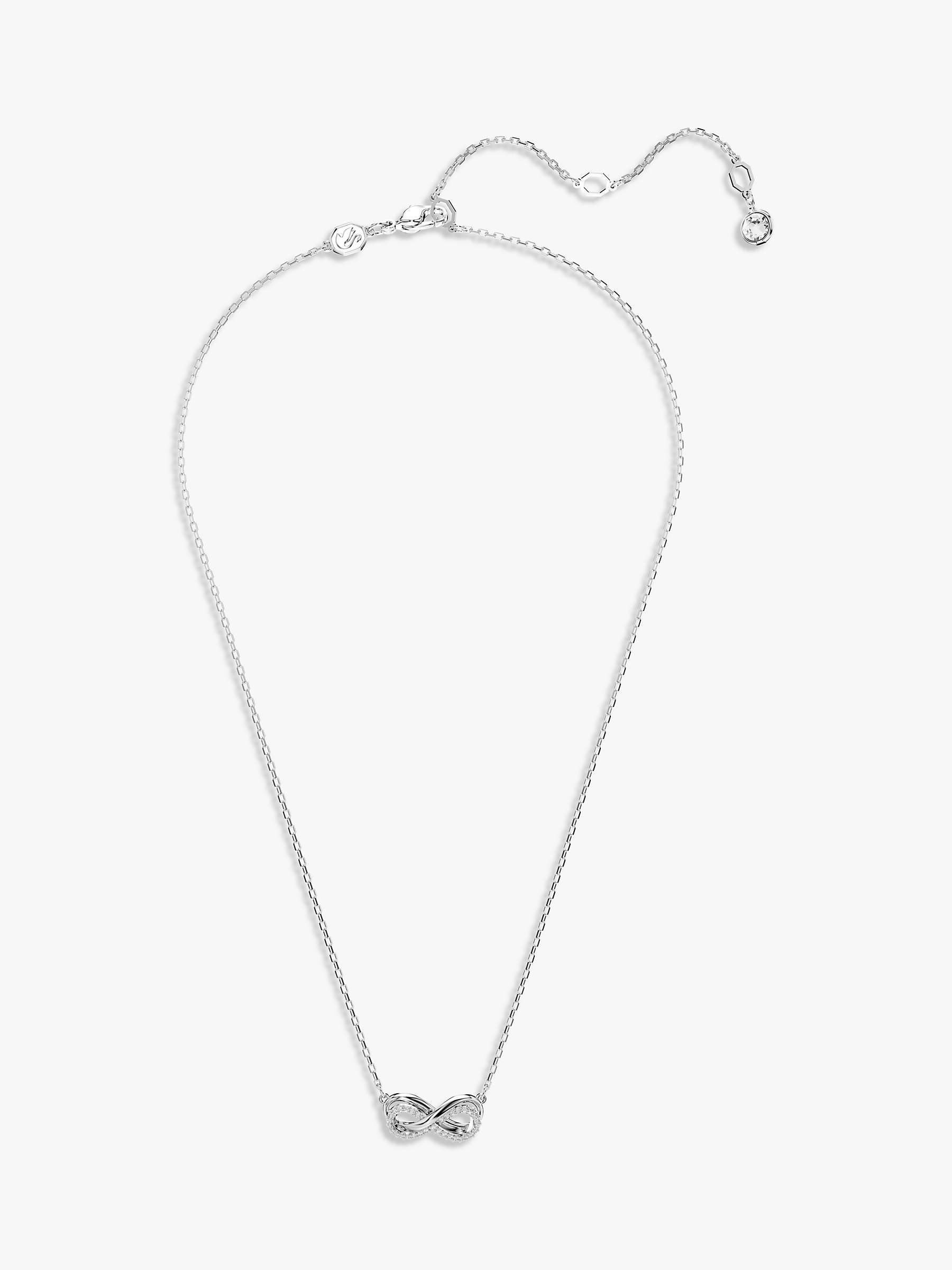 Buy Swarovski Hyperbola Crystal Infinity Pendant Necklace, Silver Online at johnlewis.com