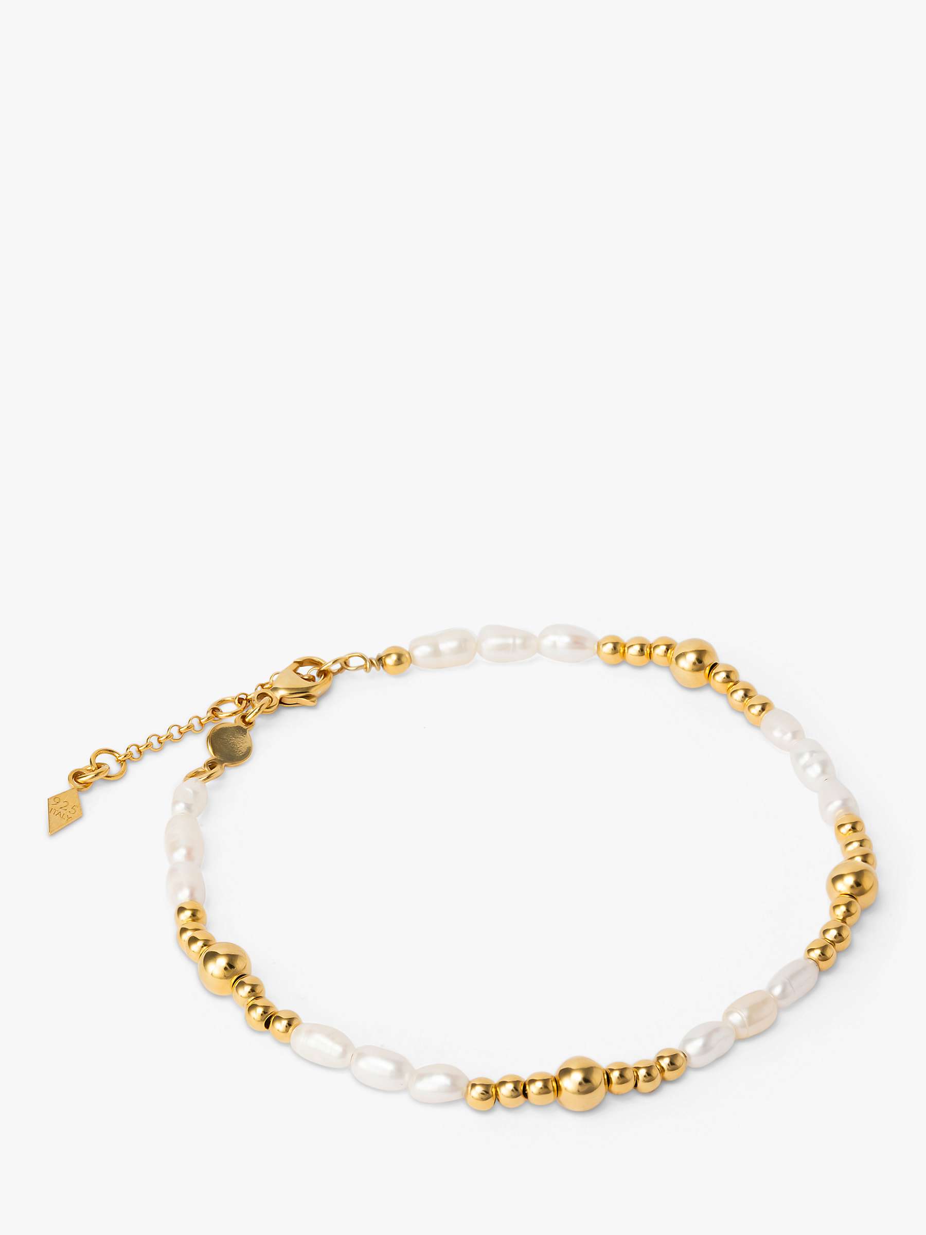 Buy LARNAUTI Annecy Freshwater Pearl Bracelet, Gold Online at johnlewis.com