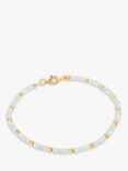 LARNAUTI Kerala Pearl Beaded Bracelet, Gold/White