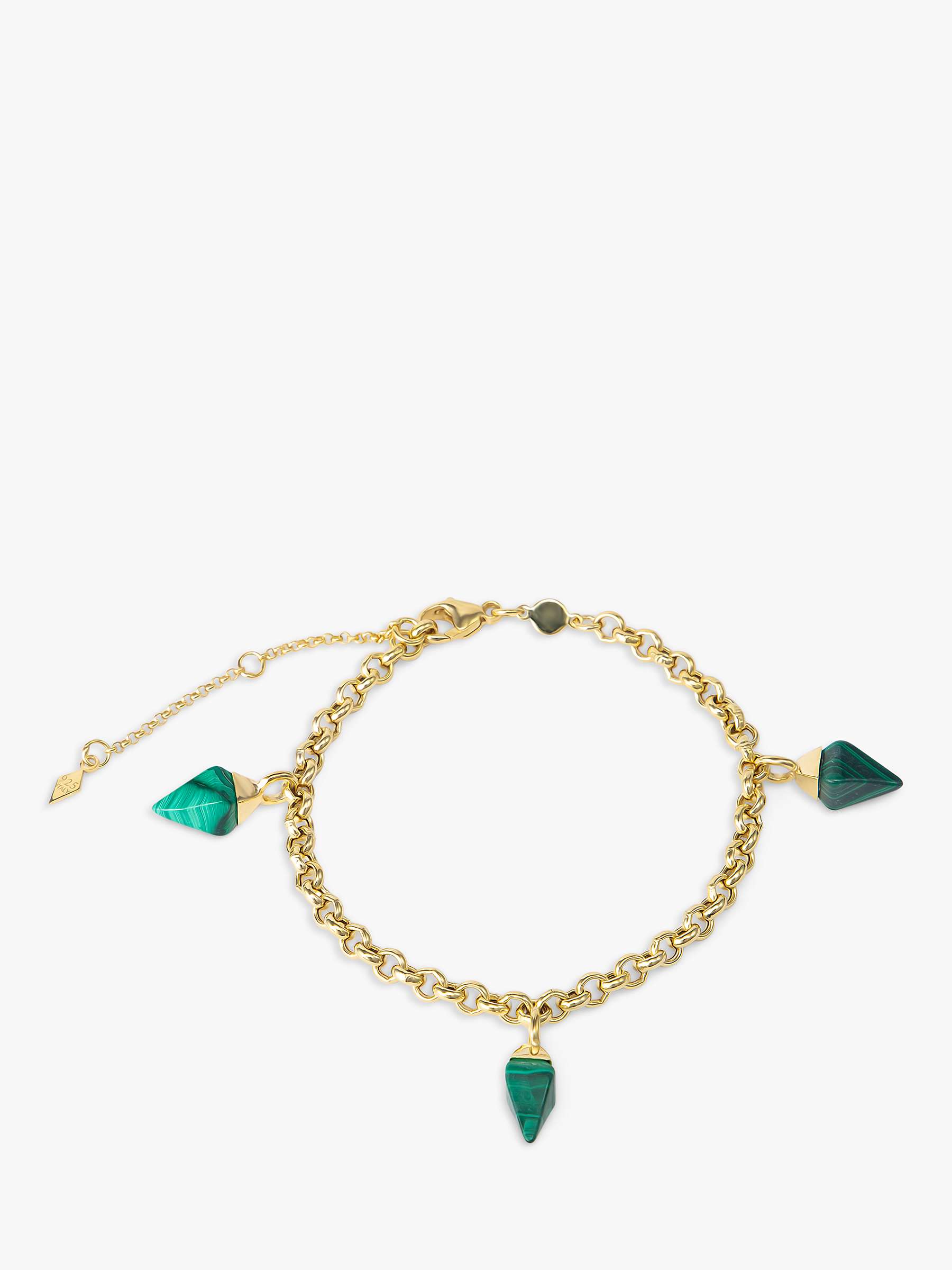 Buy LARNAUTI Annecy Malachite Beaded Bracelet, Green Online at johnlewis.com
