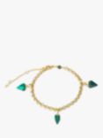 LARNAUTI Annecy Malachite Beaded Bracelet, Green