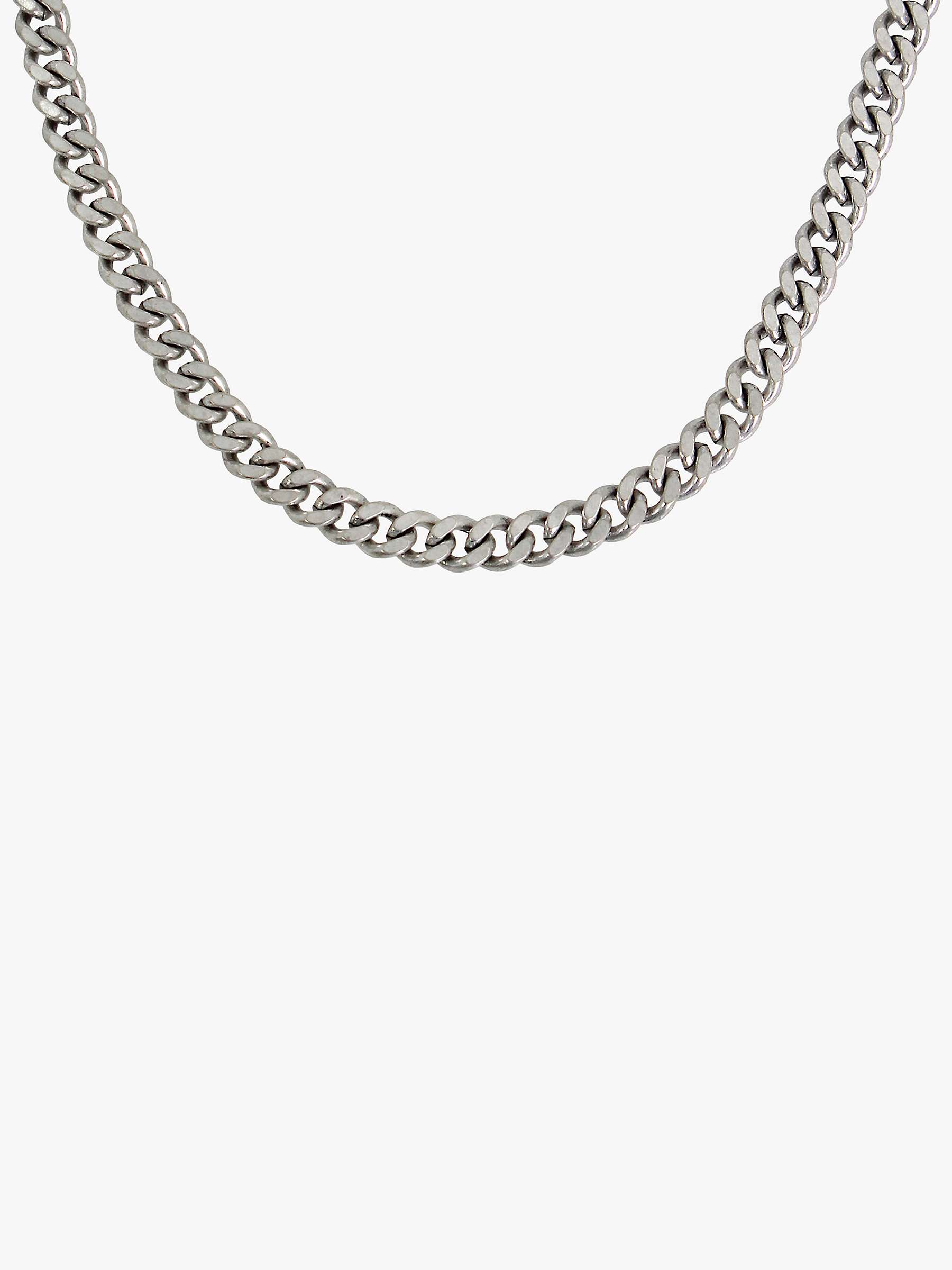 Buy AllSaints Unisex Carabiner Clasp Curb Chain Necklace, Warm Brass/Silver Online at johnlewis.com