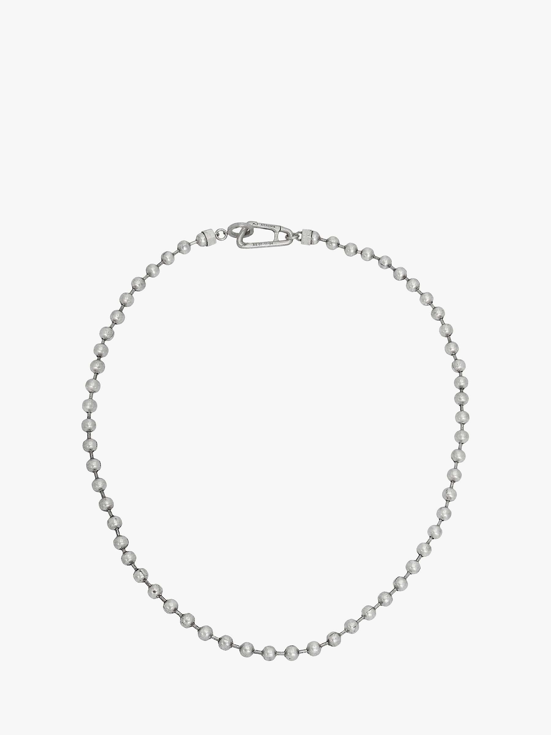 Buy AllSaints Unisex Ball Chain Necklace, Warm Silver Online at johnlewis.com