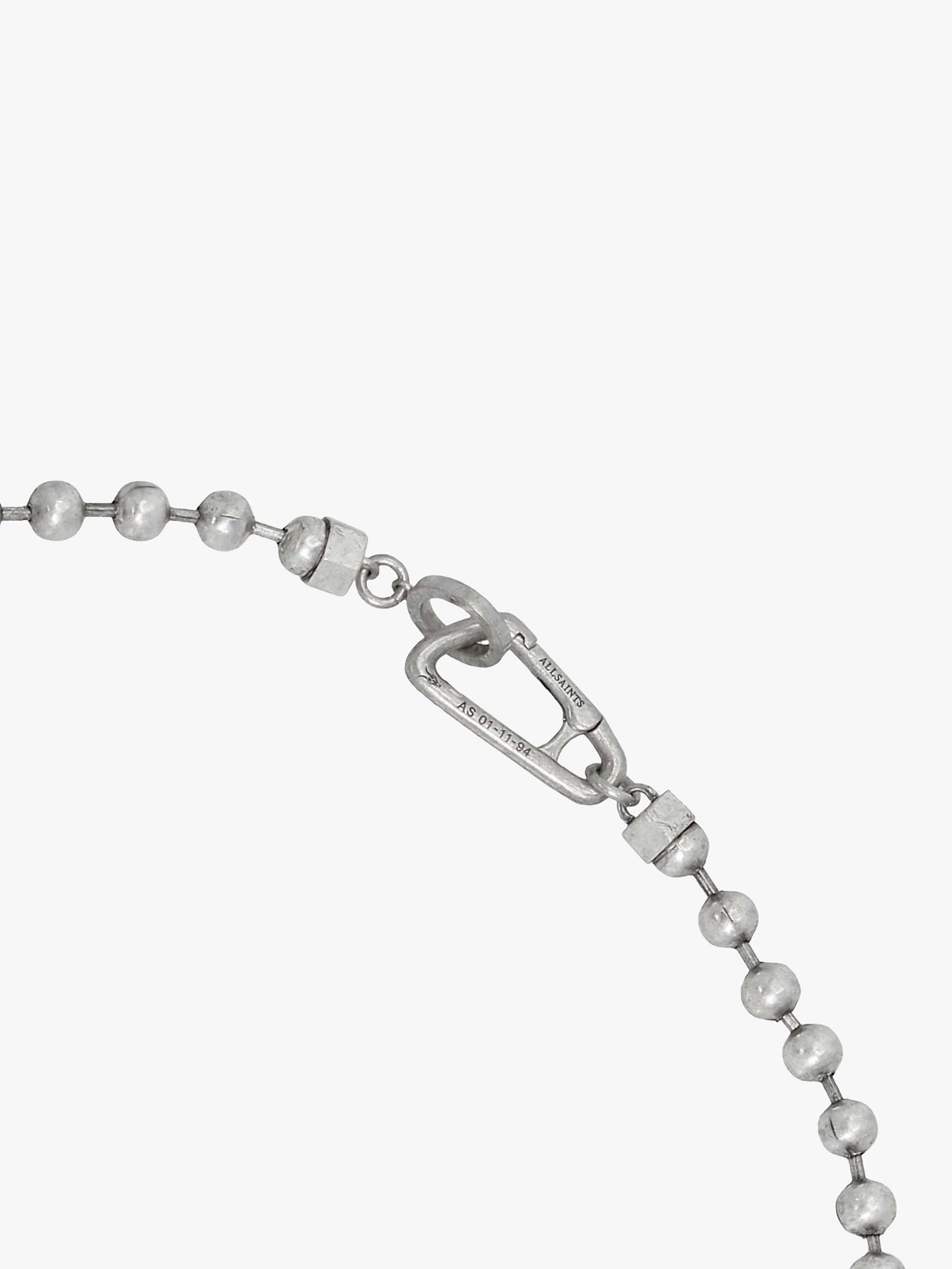 Buy AllSaints Unisex Ball Chain Necklace, Warm Silver Online at johnlewis.com