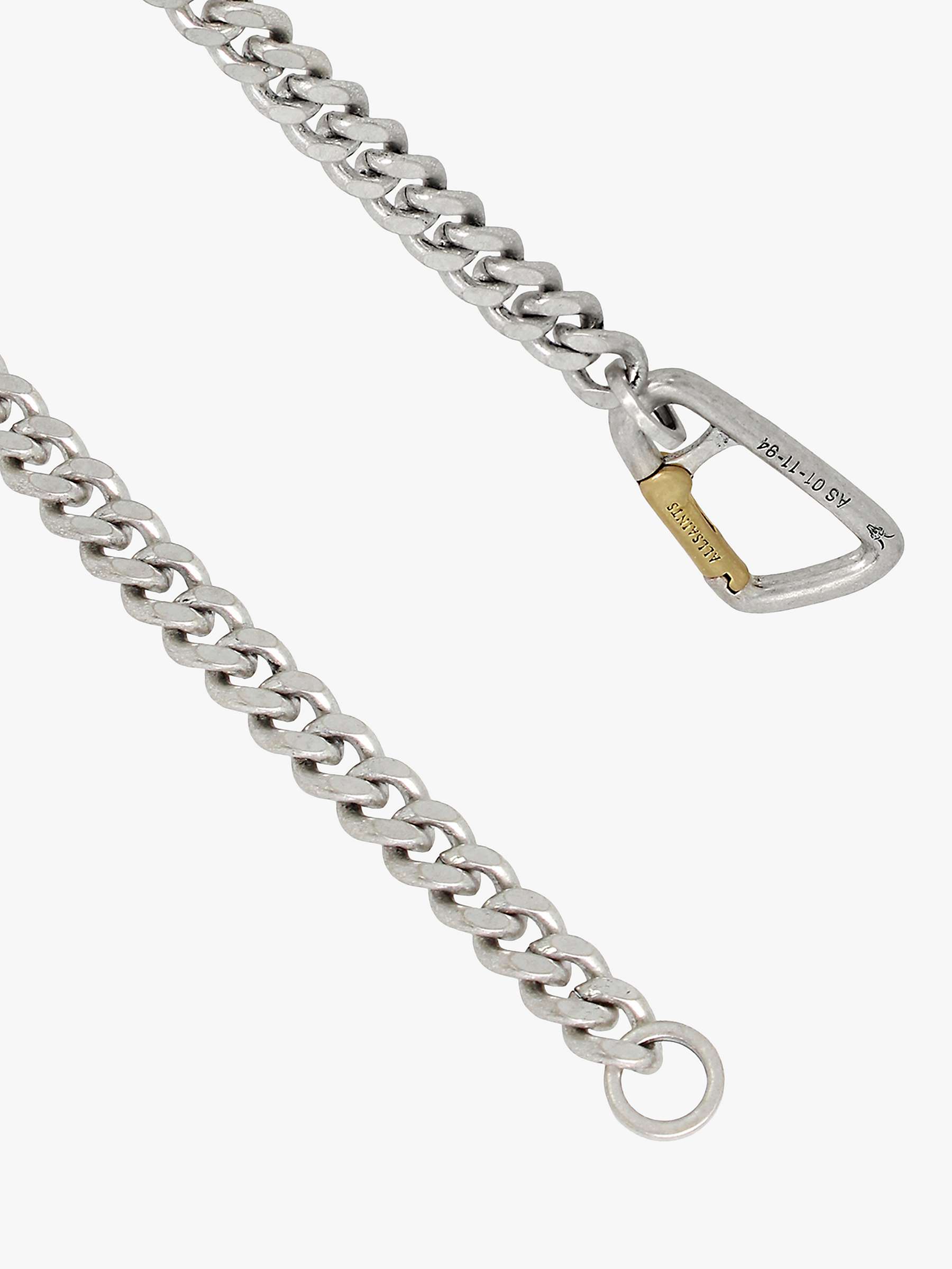 Buy AllSaints Unisex Carabiner Clasp Bracelet, Warm Brass/Silver Online at johnlewis.com