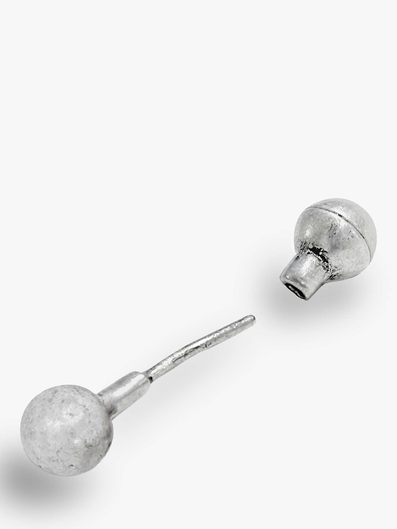 Buy AllSaints Unisex Barbell Single Stud Earring, Warm Silver Online at johnlewis.com