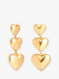 Astrid & Miyu Bubble Heart Drop Earrings, Gold