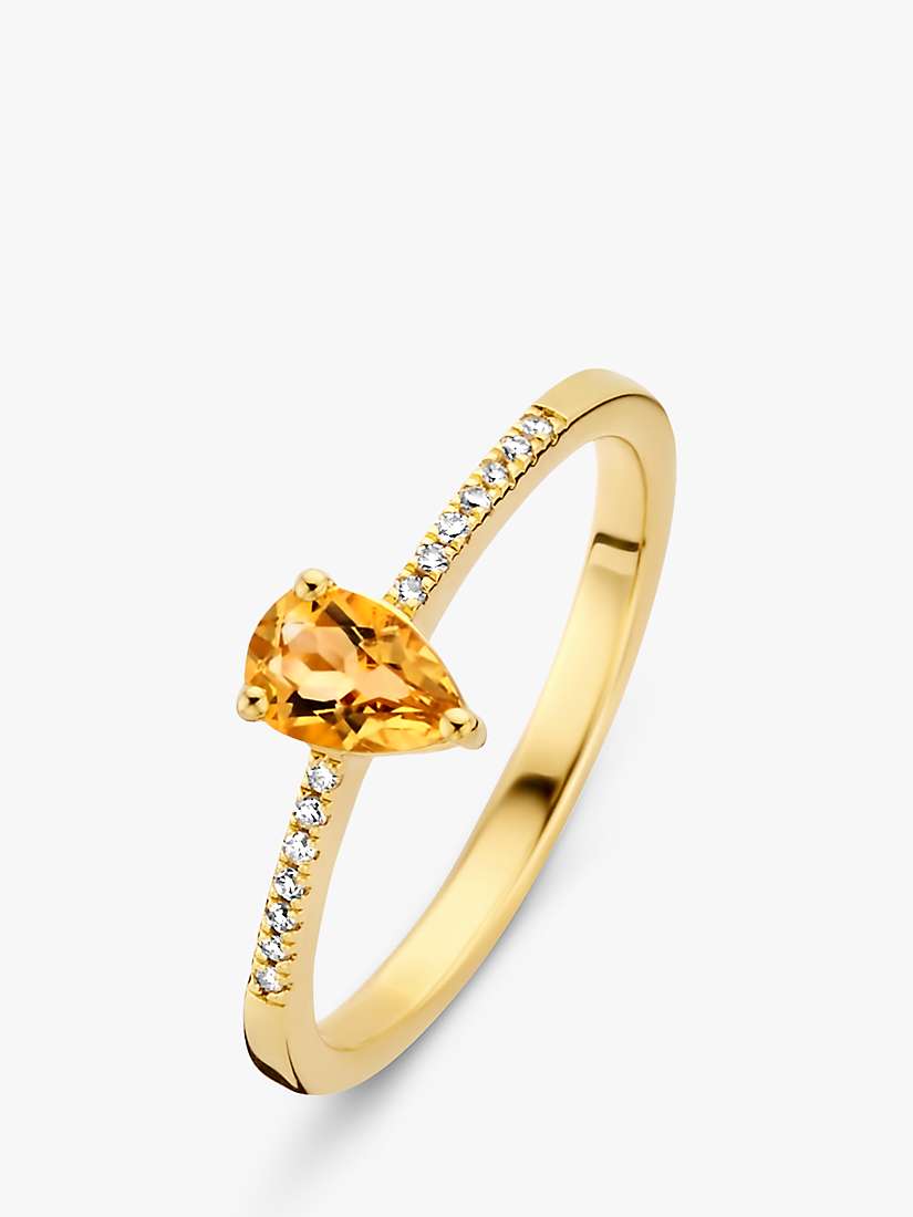 Buy DPT Antwerp Felice Citrine & Diamond Cocktail Ring, Gold/Yellow Online at johnlewis.com