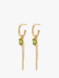 DPT Antwerp Peridot & Diamond Chain Drop Earrings, Gold