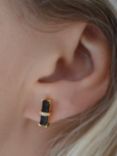 DPT Antwerp Dark Secret Onyx & Diamond Stud earrings, Gold/Black
