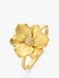 Diamanti Per Tutti Diamond Heart Jasmine Flower Ring, Gold