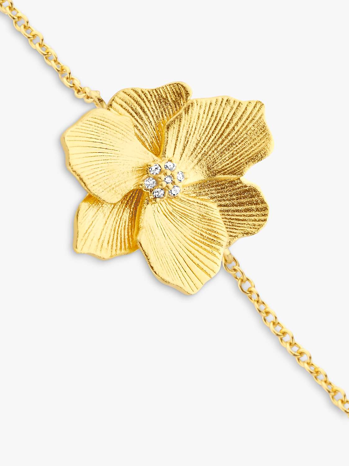 Buy DPT Antwerp Diamond Jasmine Flower Chain Bracelet, Gold Online at johnlewis.com
