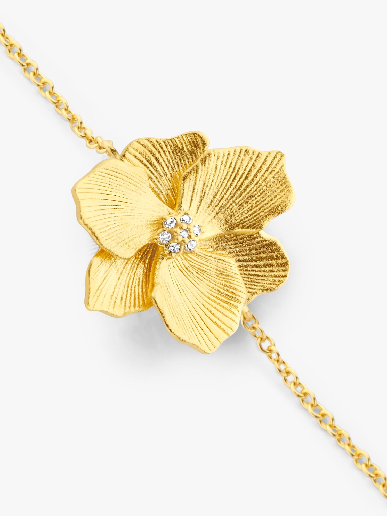 Buy DPT Antwerp Diamond Jasmine Flower Chain Bracelet, Gold Online at johnlewis.com