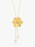 Diamanti Per Tutti Diamond & Pearl Jasmine Flower Modular Pendant Necklace, Gold